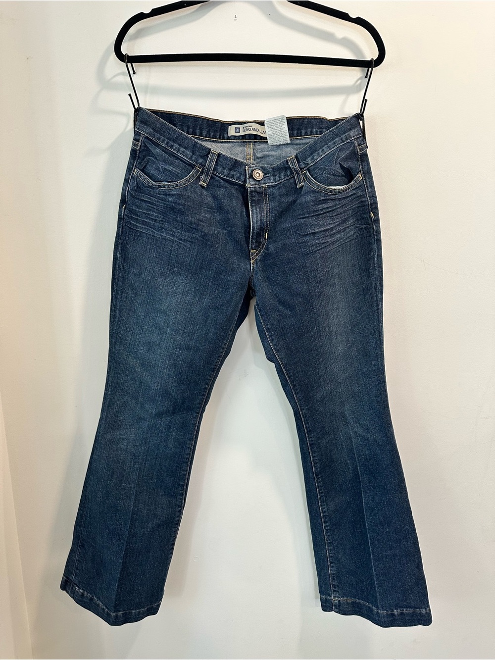 GAP Women's Bootcut Jeans in Dark Blue Denim